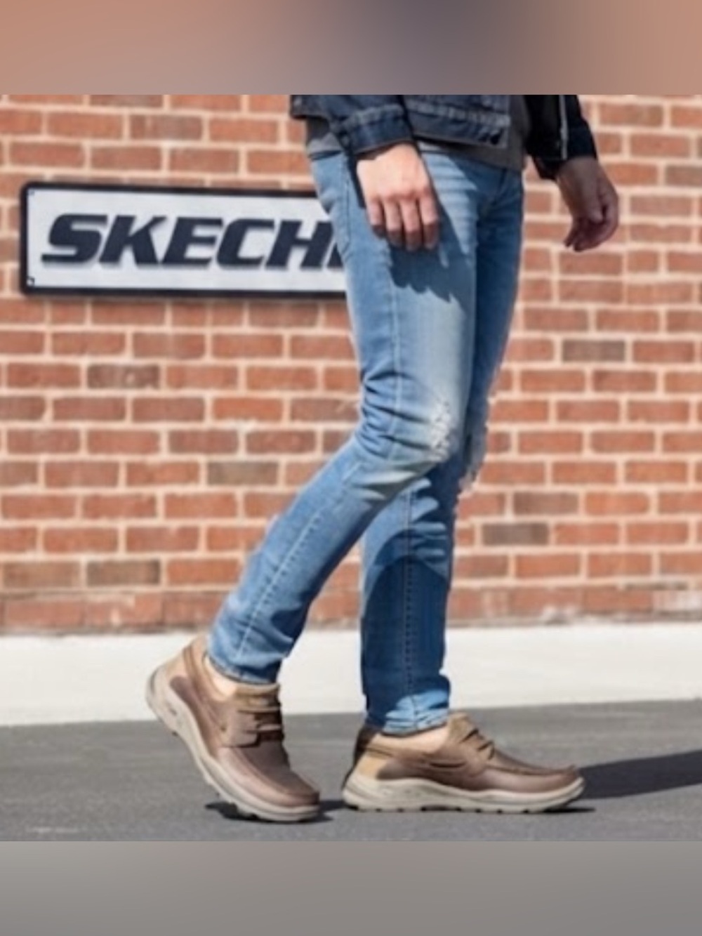 New authentic Skechers leather arch fit boat shoes men’s MISMATES 11 M 11 W disp